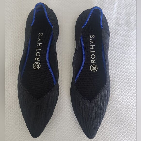 Rothy's The Flat pointy toe blue Women's Size 7.5 Triple Stitch Slip On S… - Picture 11 of 11